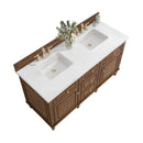 James Martin Lorelai 60" Double Bathroom Vanity, Mid-Century Walnut
