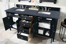 James Martin Brittany 72" Double Bathroom Vanity, Black Onyx