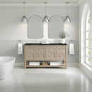 James Martin Breckenridge 60" Double Bathroom Vanity, Whitewashed Oak