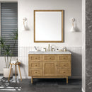James Martin Laurent 48" Dual Mount Single Bathroom Vanity, Light Natural Oak
