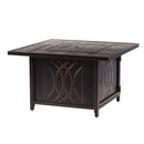 Aluminum 42-in Square Propane Fire Table with Beads, Covers and Lid
