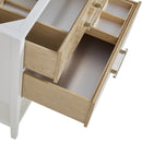James Martin Olena 36" Single Bathroom Vanity, Polished White and Light Mappa Burl