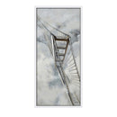 Hand Painted Acrylic Wall Art Golden Gate Bridge 32 x 71 Rectangular Canvas with a White Wooden Frame