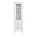 James Martin Brittany Linen Cabinet, Bright White