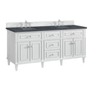 James Martin Lorelai 72" Double Bathroom Vanity, Bright White