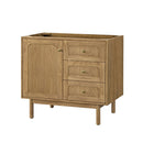 James Martin Laurent 36" Dual Mount Single Bathroom Vanity, Light Natural Oak