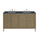 James Martin Chicago 60" Double Bathroom Vanity, Walnut Whisper