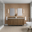 James Martin Brittany 72" Double Bathroom Vanity, Saddle Brown