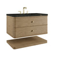 James Martin Allamari 36" Floating Single Bathroom Vanity, Dune Mist