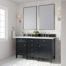 James Martin Brittany 60" Double Bathroom Vanity, Black Onyx