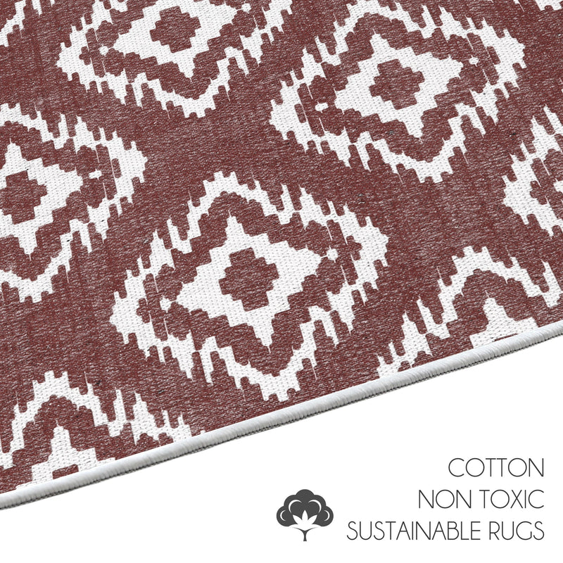Sussexhome Tetra One Collection 2 x 3 Foot Heavy Duty Low Pile  Landing Rug Runner