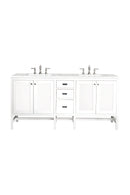 James Martin Addison 72" Double Bathroom Vanity, Glossy White