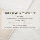 Cotton Linen-Like Border 6-Piece Towel Set - Priya Collection by Great Bay Home