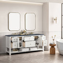 James Martin Breckenridge 72" Double Bathroom Vanity, Bright White