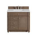 James Martin Bristol 36" Single Bathroom Vanity, Whitewashed Walnut