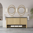 James Martin Marigot 72" Double Bathroom Vanity, Sunwashed Oak