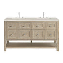 James Martin Breckenridge 60" Double Bathroom Vanity, Whitewashed Oak