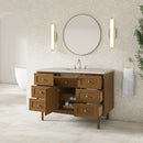 James Martin Laurent 48" Dual Mount Single Bathroom Vanity, Honey Oak