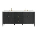 James Martin Myrrin 72" Double Bathroom Vanity, Carbon Oak