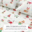 Turkish Cotton Christmas Flannel Sheet - Whittaker Collection by Great Bay Home