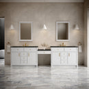 James Martin Bellshire 120" Double Bathroom Vanity, Bright White