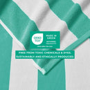 Cotton Velour Cabana Stripe Beach Towel - Novia Collection by Great Bay Home