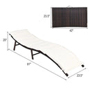 2Pcs Folding Patio Lounger Chair by LJGDeals