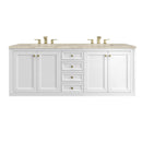 James Martin Chicago 72" Double Bathroom Vanity, Glossy White
