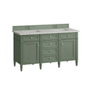 James Martin Brittany 60" Double Bathroom Vanity, Smokey Celadon