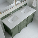 James Martin Brittany 60" Double Bathroom Vanity, Smokey Celadon