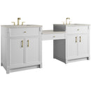 James Martin Bellshire 84" Double Bathroom Vanity, Bright White