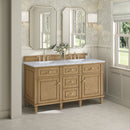 James Martin Lorelai 60" Double Bathroom Vanity, Light Natural Oak