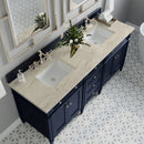 James Martin Brittany 72" Double Bathroom Vanity, Victory Blue
