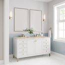 James Martin Chicago 60" Double Bathroom Vanity, Glossy White
