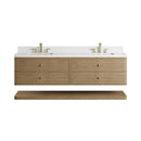 James Martin Allamari 72" Floating Double Bathroom Vanity, Dune Mist