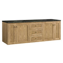 James Martin Laurent 72" Dual Mount Double Bathroom Vanity, Light Natural Oak