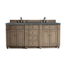 James Martin Bristol 72" Double Bathroom Vanity, Whitewashed Walnut