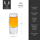 Raye Heavy Base Crystal Shot Glasses Set of 2 by Viski