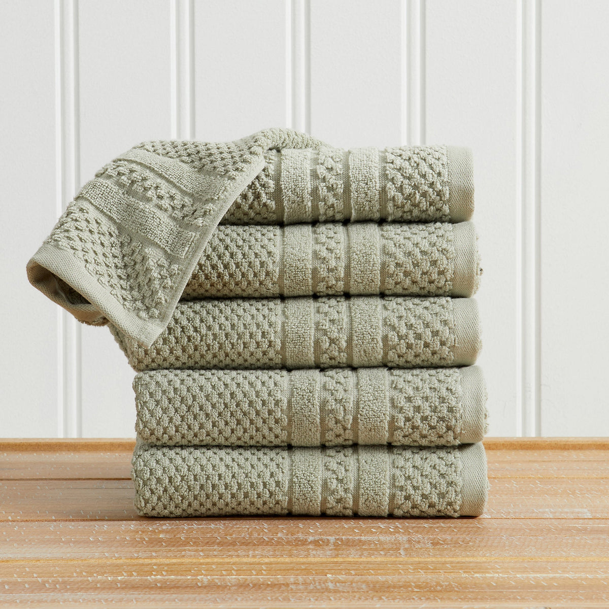 100% Cotton Checkered Jacquard Bath Towel Set - Giuliana Collection, photo 45 of 52