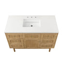 James Martin Laurent 48" Dual Mount Single Bathroom Vanity, Light Natural Oak