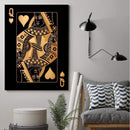 Queen of Hearts - Gold Canvas
