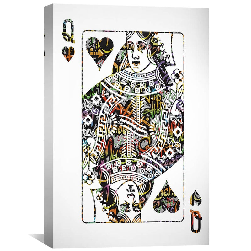 Queen of Hearts - Graffiti Canvas