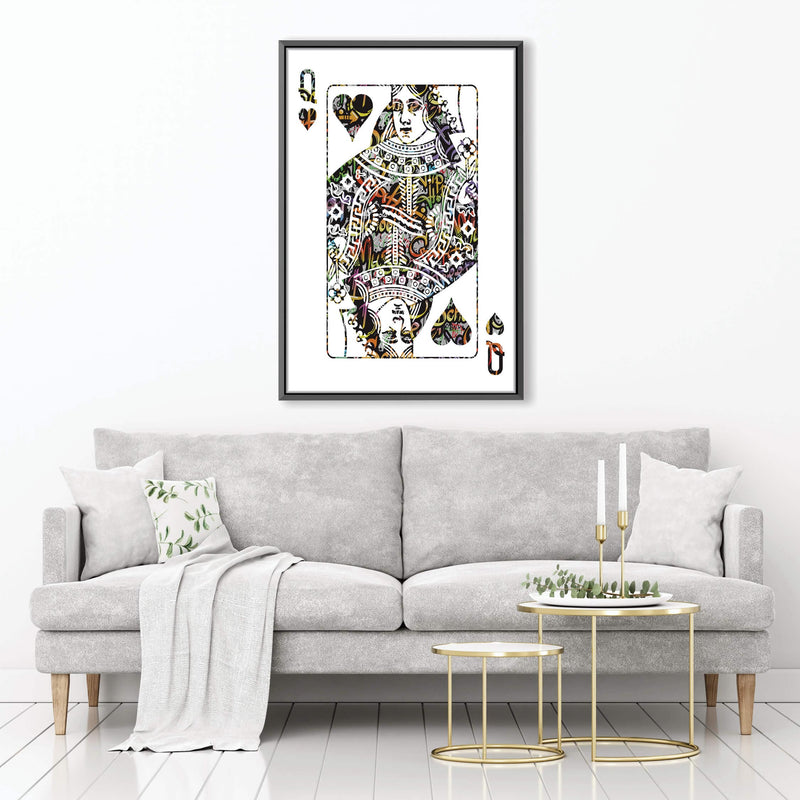 Queen of Hearts - Graffiti Canvas