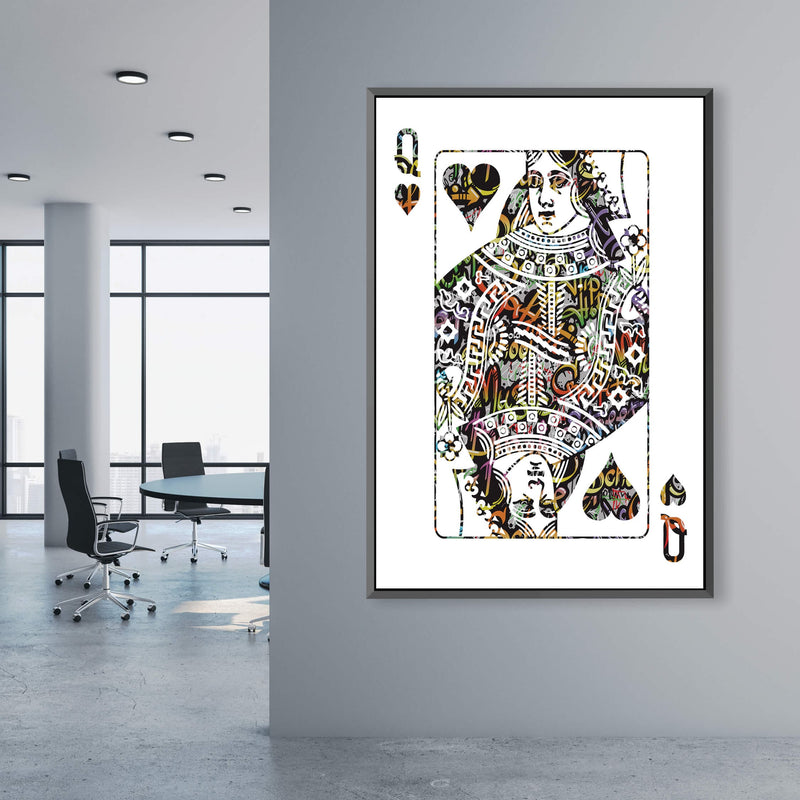 Queen of Hearts - Graffiti Canvas