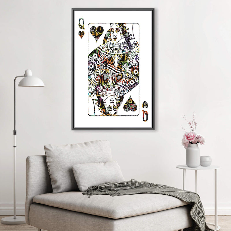 Queen of Hearts - Graffiti Canvas