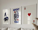 Modern beige hearts wall art set living room decor by Decorbites