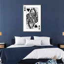 Queen of Hearts - White Canvas