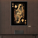 Queen of Spades - Gold Canvas
