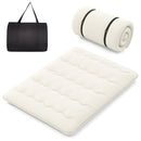 Queen/King/Twin/Full Futon Mattress Floor Sleeping Pad with Washable Cover Beige