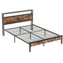Twin/Full/Queen Bed Frame with Storage Headboard and Charging Station